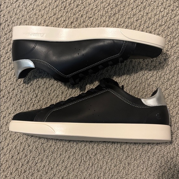 NWB Ecco Black Pure Silver Street Lite Lace Up Shoes Size 40 Made in Portugal - Picture 8 of 8